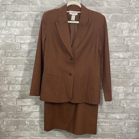 Chadwicks Linen Blend Blazer and Skirt Set - Picture 1 of 11